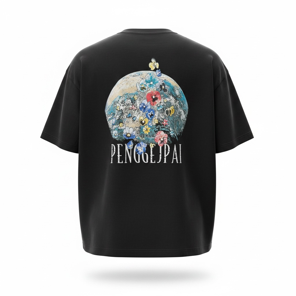 Oversized Onyx Floral Renaissance Tee
