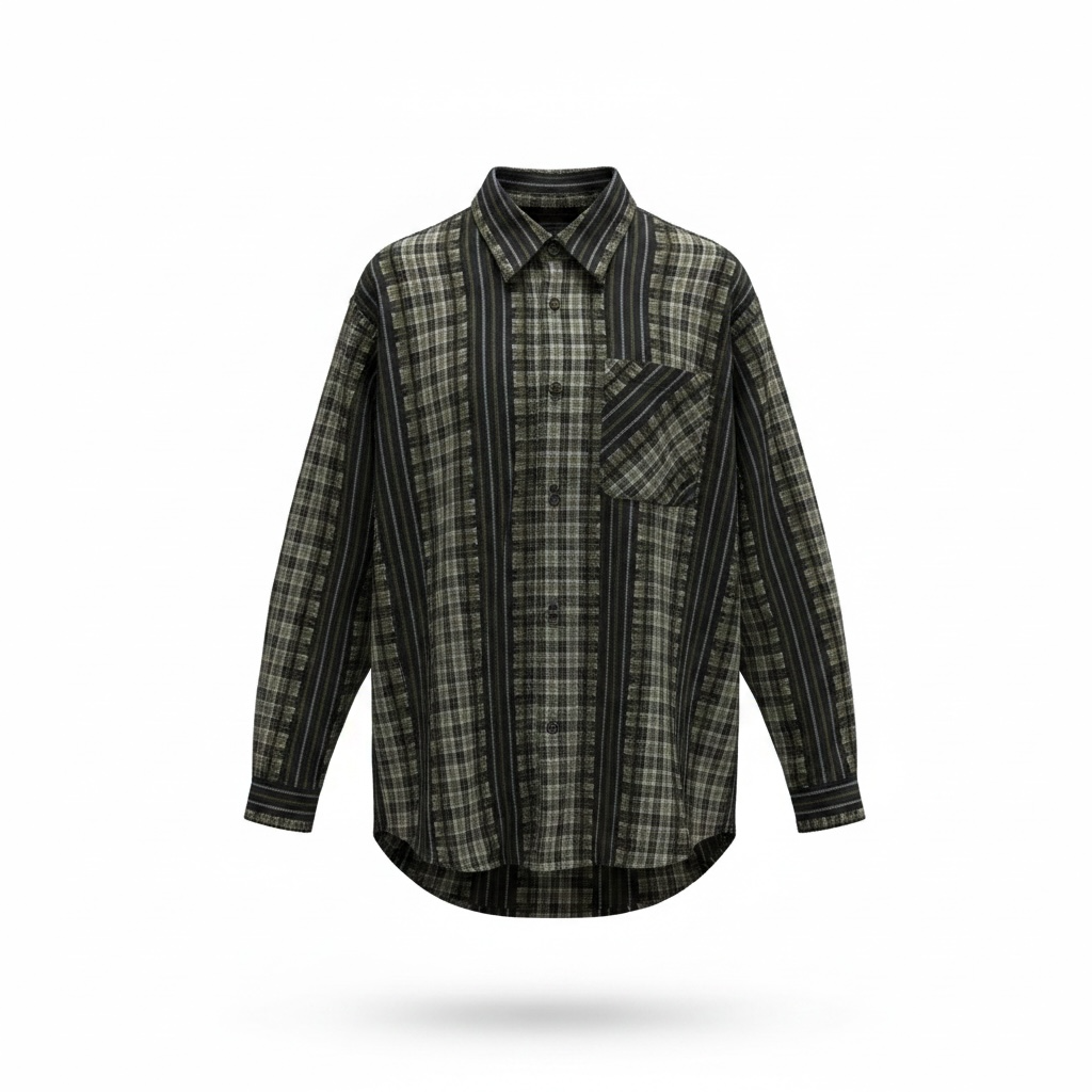 Evergreen paneled shirt