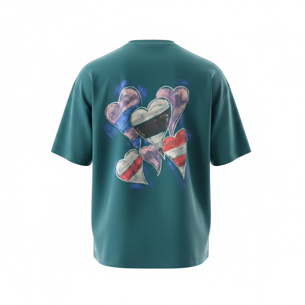 Turquoise Collage Tee
