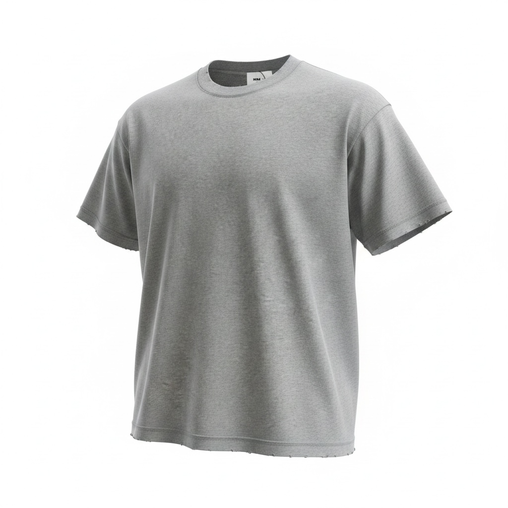 Oversized Cement Fragmented Boxy Tee