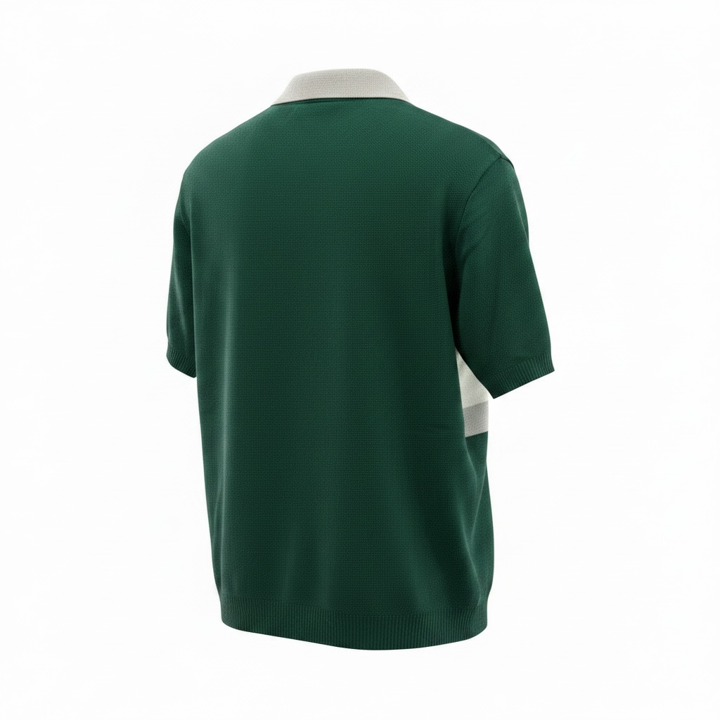 Effortless Fitted Brigade Zip Knit Polo