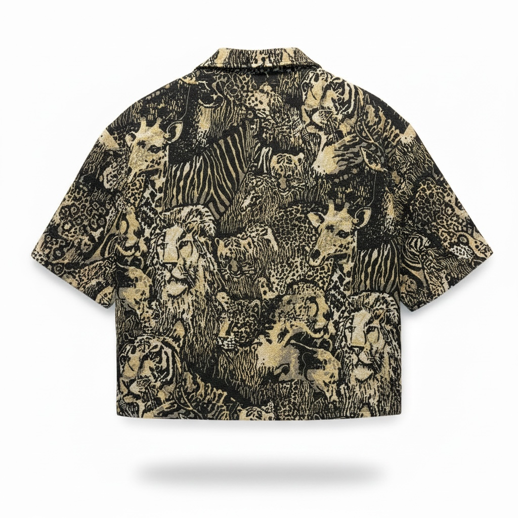 Serengeti Jacquard Crop Shirt