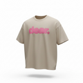 Oversized Sand Dear One's Heart Airbrush Tee