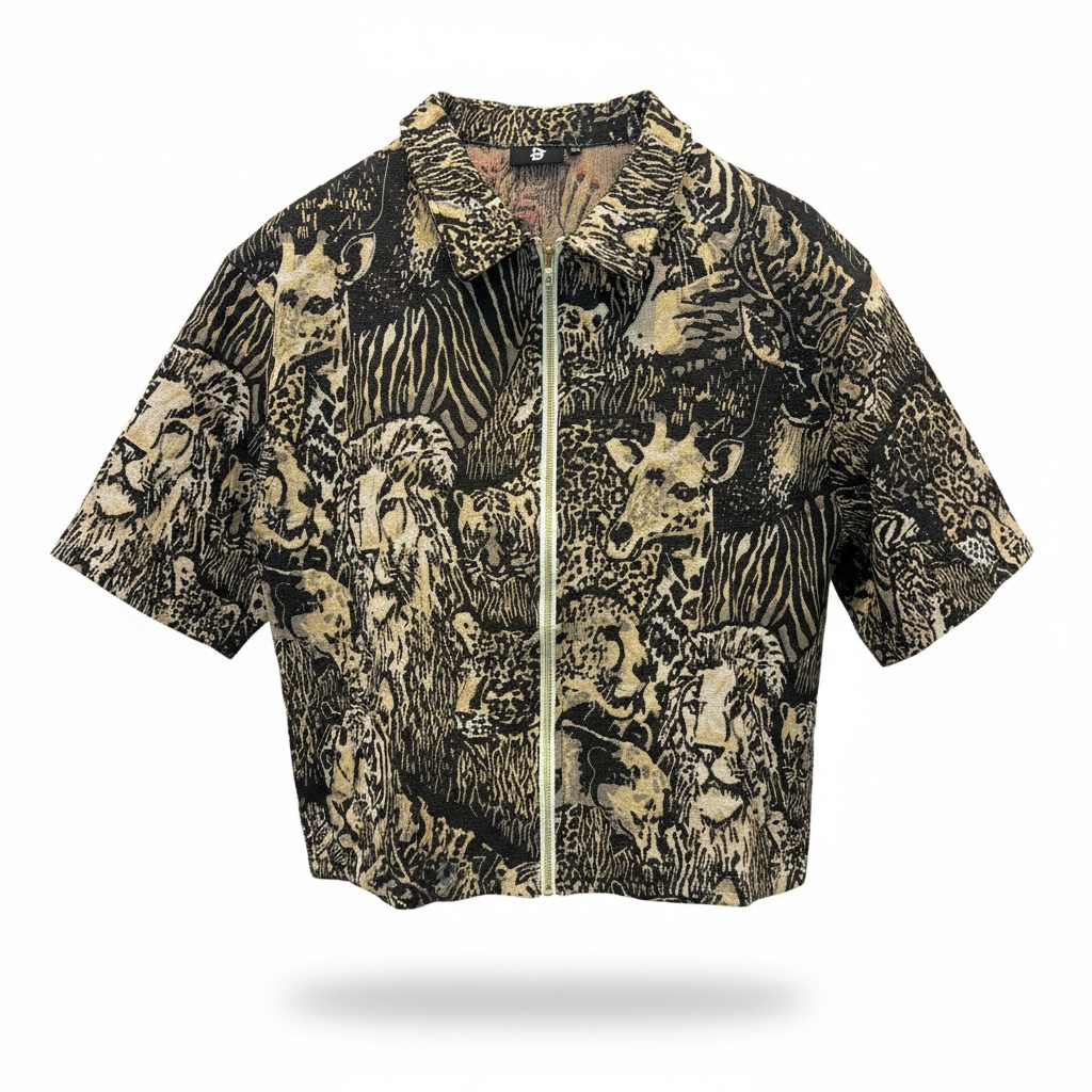 Serengeti Jacquard Crop Shirt
