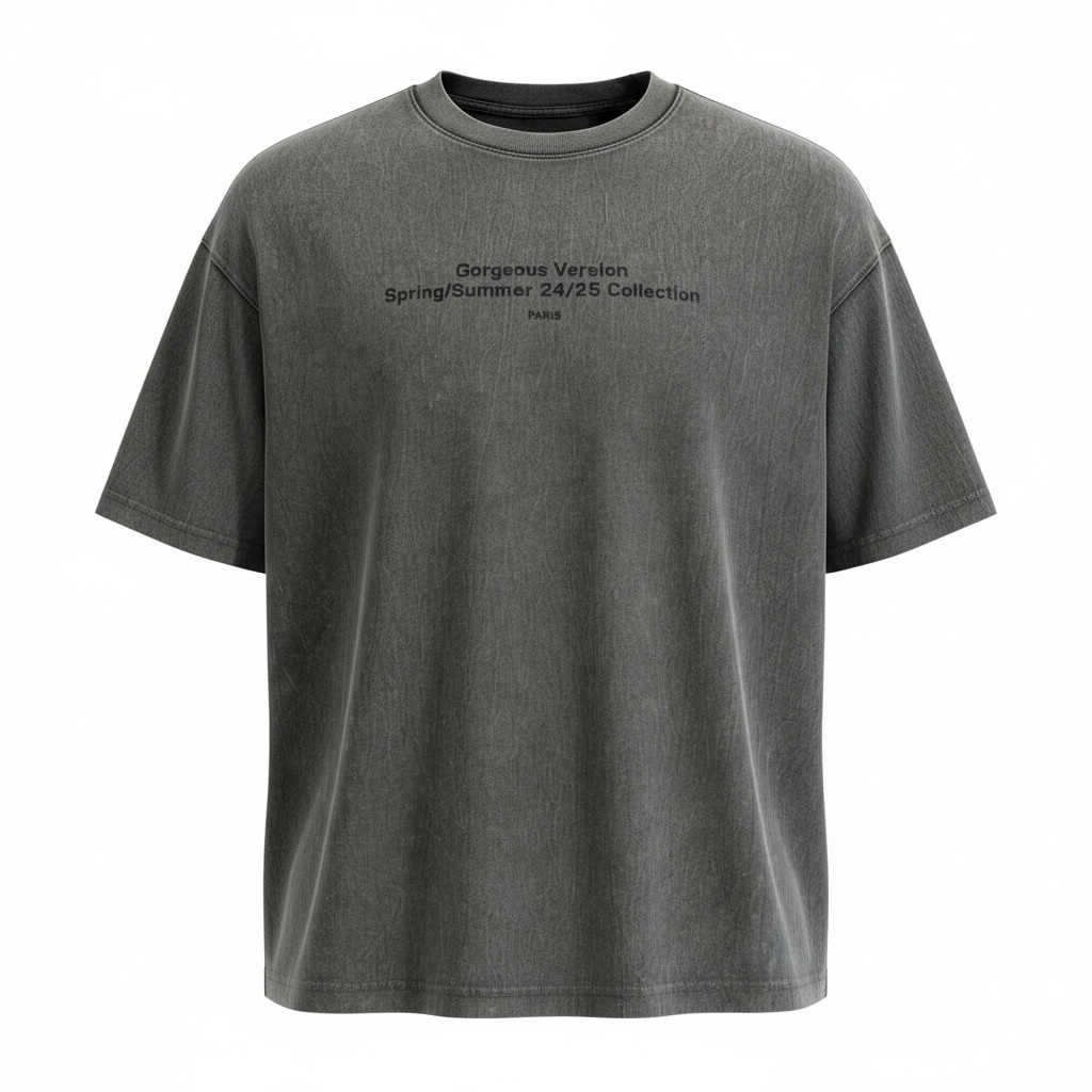 Oversized Charcoal Verelon Archive Tee