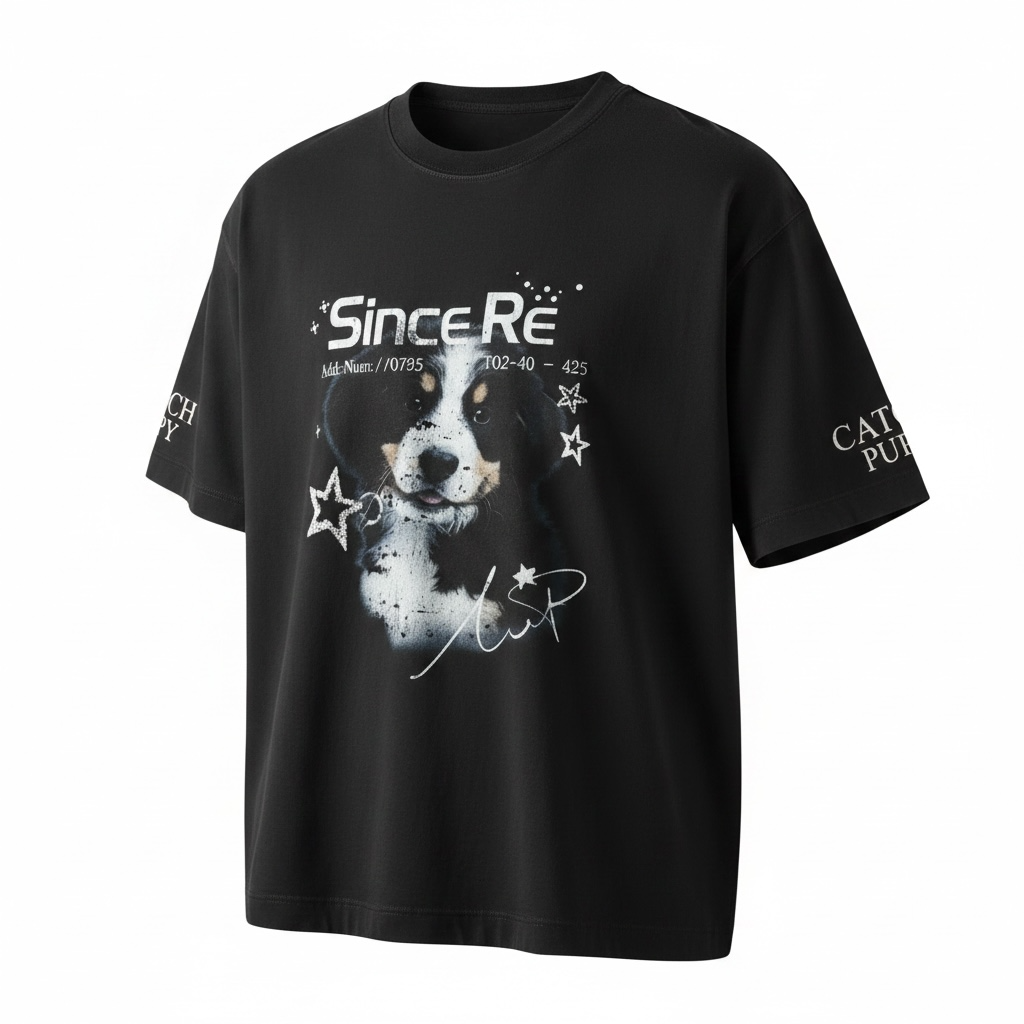 Oversized Noir Manifesto Graphic Tee
