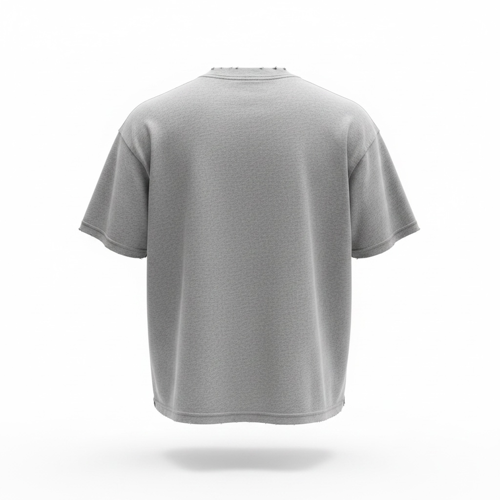 Oversized Cement Fragmented Boxy Tee