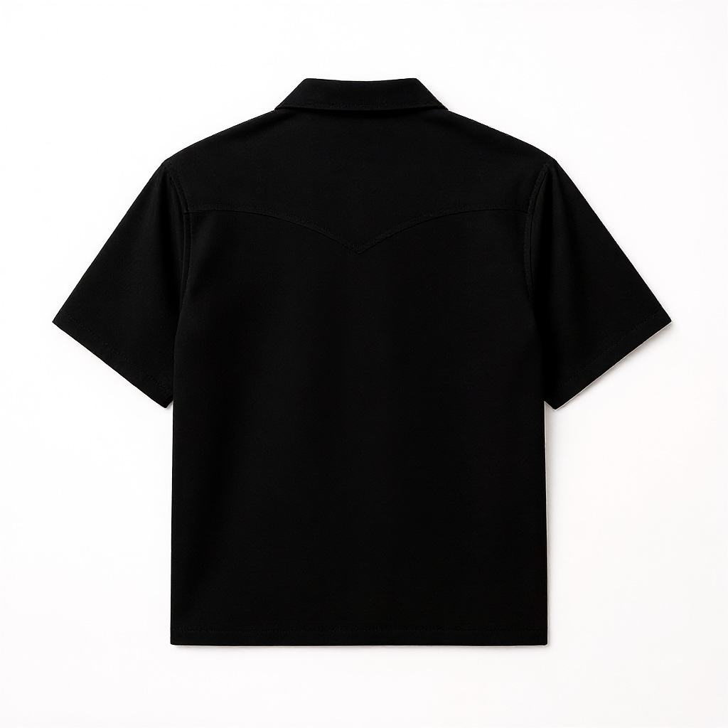 The Pitch Black Western Zip Polo